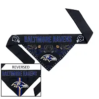 Little Earth Productions Baltimore Ravens Pet Reversible Paisley Bandana