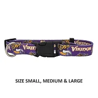 Little Earth Productions Minnesota Vikings Pet Nylon Collar - Medium