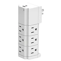 Ciao Tech Cpat900-067 9-Ac Swiveling Outlet And 2-Usb Port 540-Joules Surge Prot