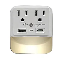 Ciao Tech Cpatu00-066 2-Ac Outlet And 2-Usb Port 300-Joules Travel Charger Surge