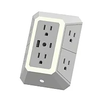 Ciao Tech Cpazy00-026 6-Ac Outlet And 2-Usb Port 540-Joules Surge Protector Wall