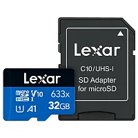 Lexar Lsdmi32Gbbnl633A High-Performance Blue Series 633X Microsdhc/Microsdxc Uhs