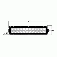 METRA DLDR32 Dual Row Led Lightbar - 32 Inch