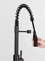 LIPPERT COMP 2021090598 Coiled Pull-Down Faucet-Black Matte
