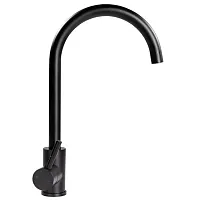 LIPPERT COMP 2021090601 Curved Gooseneck Faucet-Black Matte