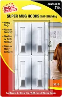 MAGIC MOUNTS 3710 Super Mug Hook 4/Pk Wht