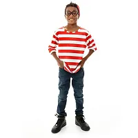 Where&#039;s Wally Halloween Costume - Child&#039;s Cosplay Outfit, M MACC