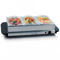 MegaChef Buffet Server &amp; Food Warmer With 3 Removable Sectional Trays , Heat