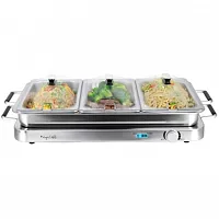 MegaChef 3-in-1 Electric Chaffing Buffet Server and Warming Tray with Triple 2.6
