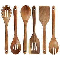MegaChef 6 Piece Acacia Wood Kitchen Utensil Set