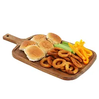MegaChef 14 Inch Acacia Wood Rectangle Serving Board with Handle