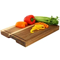 MegaChef 15.5 x 12 Inch Acacia Wood 1.5 Inch Thick Carving and Cutting Serving B