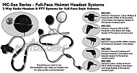 Full Face Headset Wired For Vertex Radios Mc559