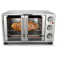 MegaChef 26.4 Quart French Door Multi-Function Stainless Steel Electric Toaster
