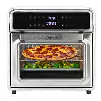 MegaChef 21.13 Quart Stainless Steel Digital Electric Multi-Function Air Fryer a