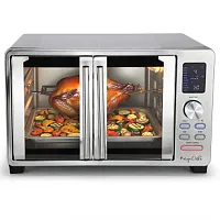 MegaChef 26.4 Quart Digital Electric French Door Multi-Function Stainless Steel