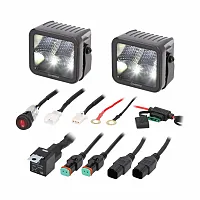 Heise Led Lighting Systems He-Bcf32Pk Blackout Series 3-In. 4-Led Flood Cubes, 2