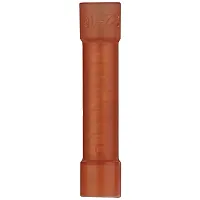 Install Bay Rnbc Nylon Butt Connectors, 100 Count (22-18 Gauge; Red)