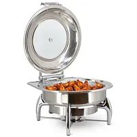 MegaChef 6.3 Quart Stainless Steel Round Professional Chafing Dish/Food Warmer/B