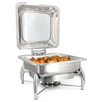 MegaChef 6.3 Quart Stainless Steel Rectangle Professional Chafing Dish/Food Warm