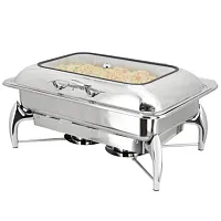 MegaChef 9.5 Quart Stainless Steel Rectangle Professional Chafing Dish/Food Warm