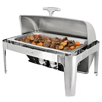 MegaChef 9.5 Quart Oblong Roll Top Stainless Steel Professional Chafing Dish/Foo