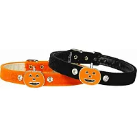 Mirage Pet Products Halloween Charm Collar - Orange - Medium (#14) - Pumpkin