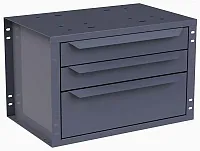 MASTERACK 027259KP 3-Drawer Cabinet 12Hx18.5Wx12D