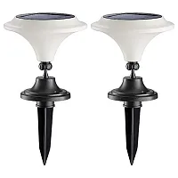 Maxsa Innovations 48606 Solar-Powered White Integrated-Led Outdoor Martini Lamp