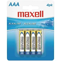 Maxell 723865 - Lr034Bp Alkaline Batteries (Aaa; 4 Pk; Carded)