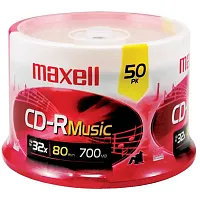 MAXELL 625156 - CDR80MU50PK Music CD-Rs (50-ct Spindle)