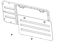 NORCOLD 637318BW Vent Door Assy-Bright White