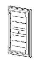 NORCOLD 638534 Door Assy Foamed Lower 8 Black