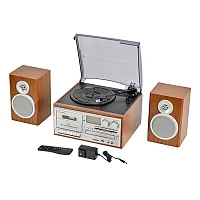 Rca Victor Rwrp-4000-Wa 20-Watt Wells 3-Speed Manual 8-In-1 Turntable Music Cent