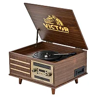 Victor Vwrp-3700-Wa 10-Watt Monroe 3-Speed Belt-Drive Manual 8-In-1 Turntable Mu