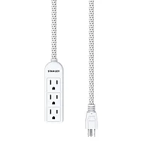 Stanley 30000 3-Ac Outlet Powermax 3 Mini Power Strip, 1.5-Ft. Braided Fabric Co