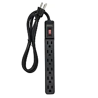 Stanley 30007 6-Ac Outlet Powermax 6 Power Strip, 3-Ft. Cord With Straight Plug,