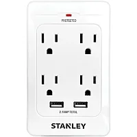 Stanley 33202 4-Ac Outlet And 2-Usb Port 1,080-Joules Surgequad Surge Protector