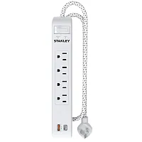 Stanley 33253 4-Ac Outlet 2-Usb Port 600-Joules Surgemax Surge Protector Power S