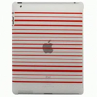 NUU BaseCase Stripe Protective Case iPad 2 & new iPad - Red Stri