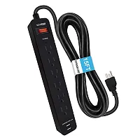 Digital Energy Enr1-1007 6-Ac Outlet And 2-Usb Port 1,050-Joules Surge Protector