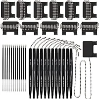 Nadex Coins Ncc1-1135 Ball And Chain Security Pen Set (12 Pen; Black)