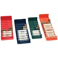Nadex Coins Ncs8-1009 Rolled Coin Storage Organizer Tray Set With Ridges For Loo