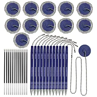 Nadex Coins Ncs8-1205 Ball And Chain Security Pen Set (12 Pen; Blue)