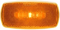 OPTRONICS MCL0032ABB One Led Mrk Lght;Oval;Blk Bse;Ambr;