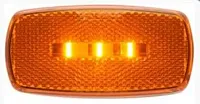 OPTRONICS MCL32ABP Led Mark Light;Oval;Amber;
