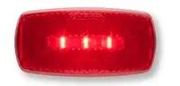 OPTRONICS MCL32RBBP Led Mark Light;Oval;Blk Bse;Red;