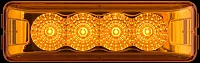 OPTRONICS MCL63ABP 4 Led Miroflex Thin Line;Amber;Poly