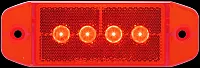 OPTRONICS MCL76RB Led Mark Light W/Reflex;Red