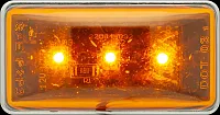 OPTRONICS MCL95ABP Led Mark Light Stud Mount;Amber; Po